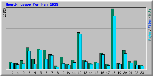 Hourly usage for May 2025
